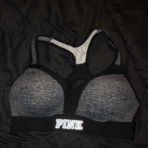 Pink ultimate push up sports bra